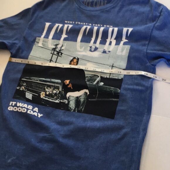 Ice Cube It Was a Good Day Retro Blue Short Sleeve T-shirt Sz Medium Unisex - Picture 7 of 10